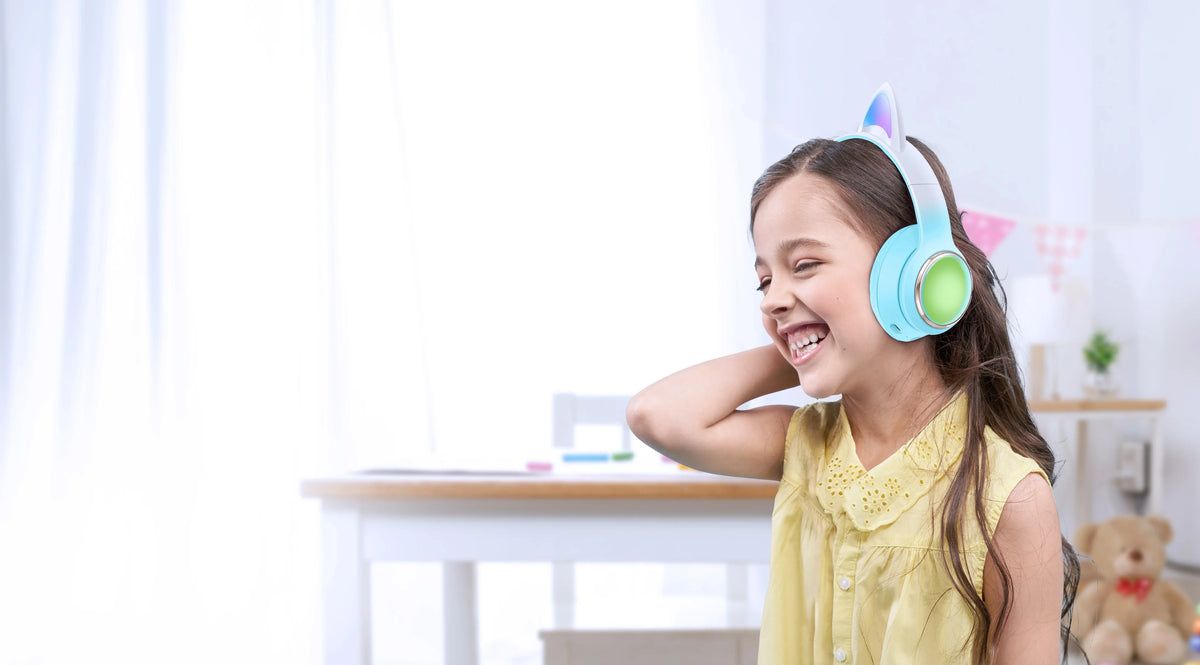 Green Lion GL-400 Kids Wireless Head Phone - Blue – image 1