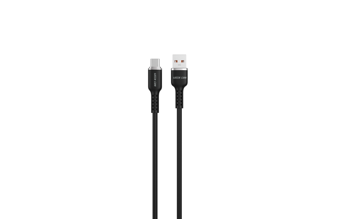 Green Lion USB-ATOUSB-C Silicone Cable - Black – image 2