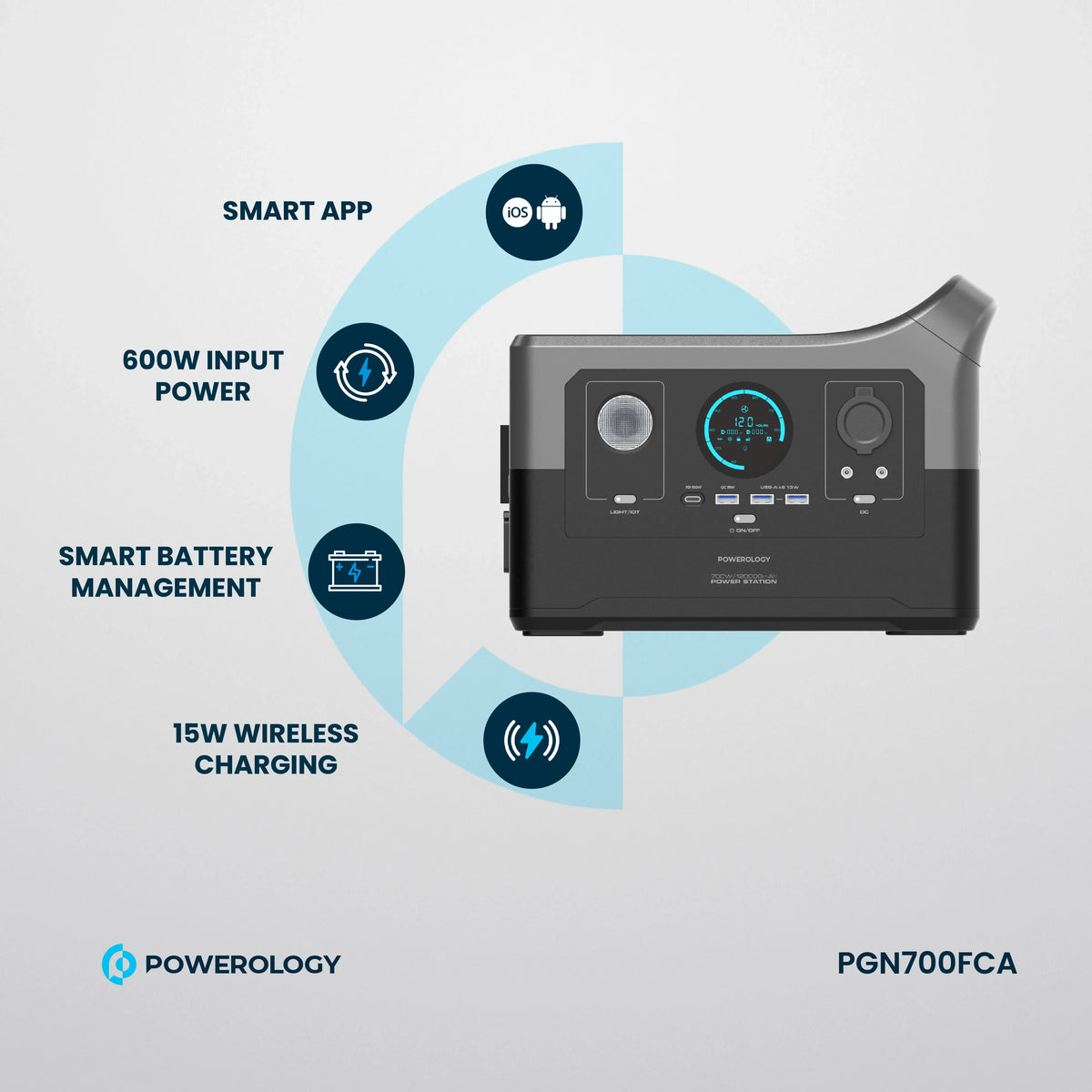 Bk Powerology Portable Power Generator Fast Charging with App 120000mAh 700w – image 15