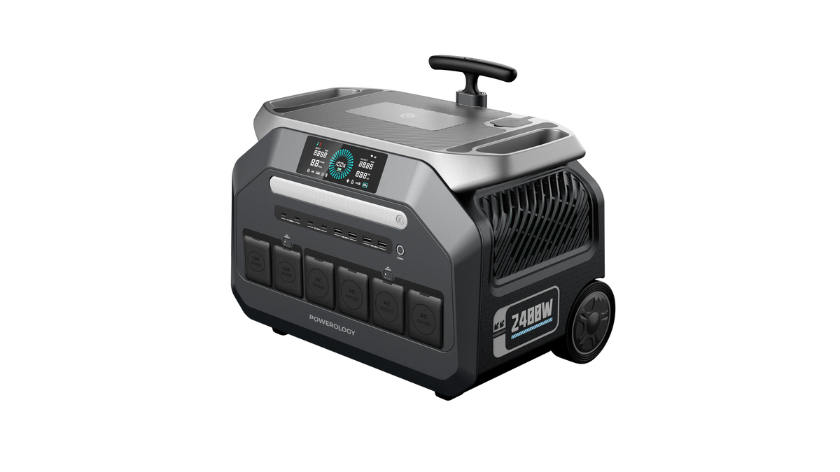 Powerology Solar Input Portable Generator Black – image 12