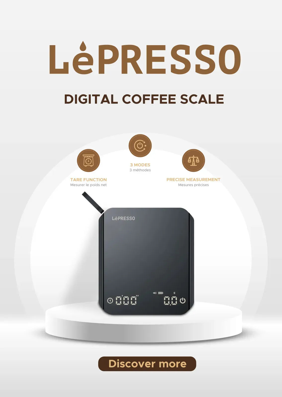 LePresso Digital Coffee Scale Black – image 3