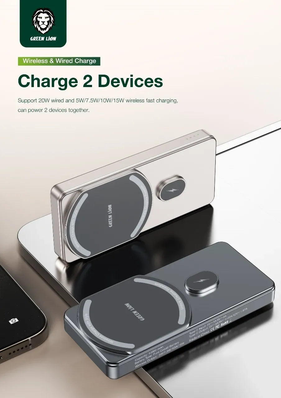 Green Lion 10000 m Ah Milton Power Bank - Titanium – image 15