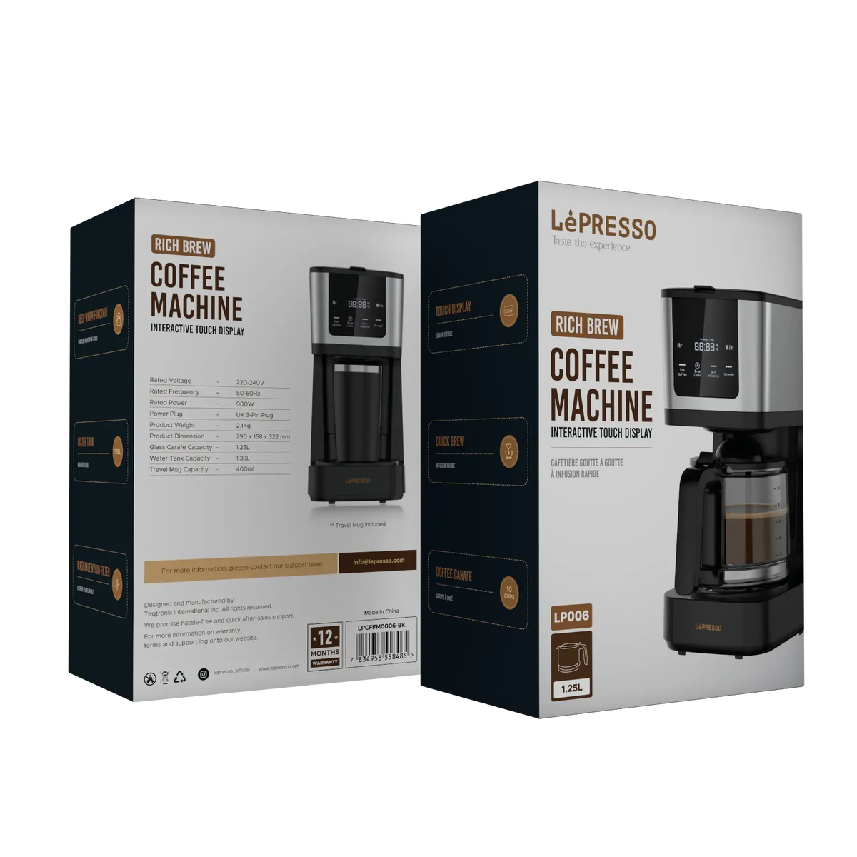 LePresso Rich Brew Coffee Machine Interactive Touch Display Black – image 16