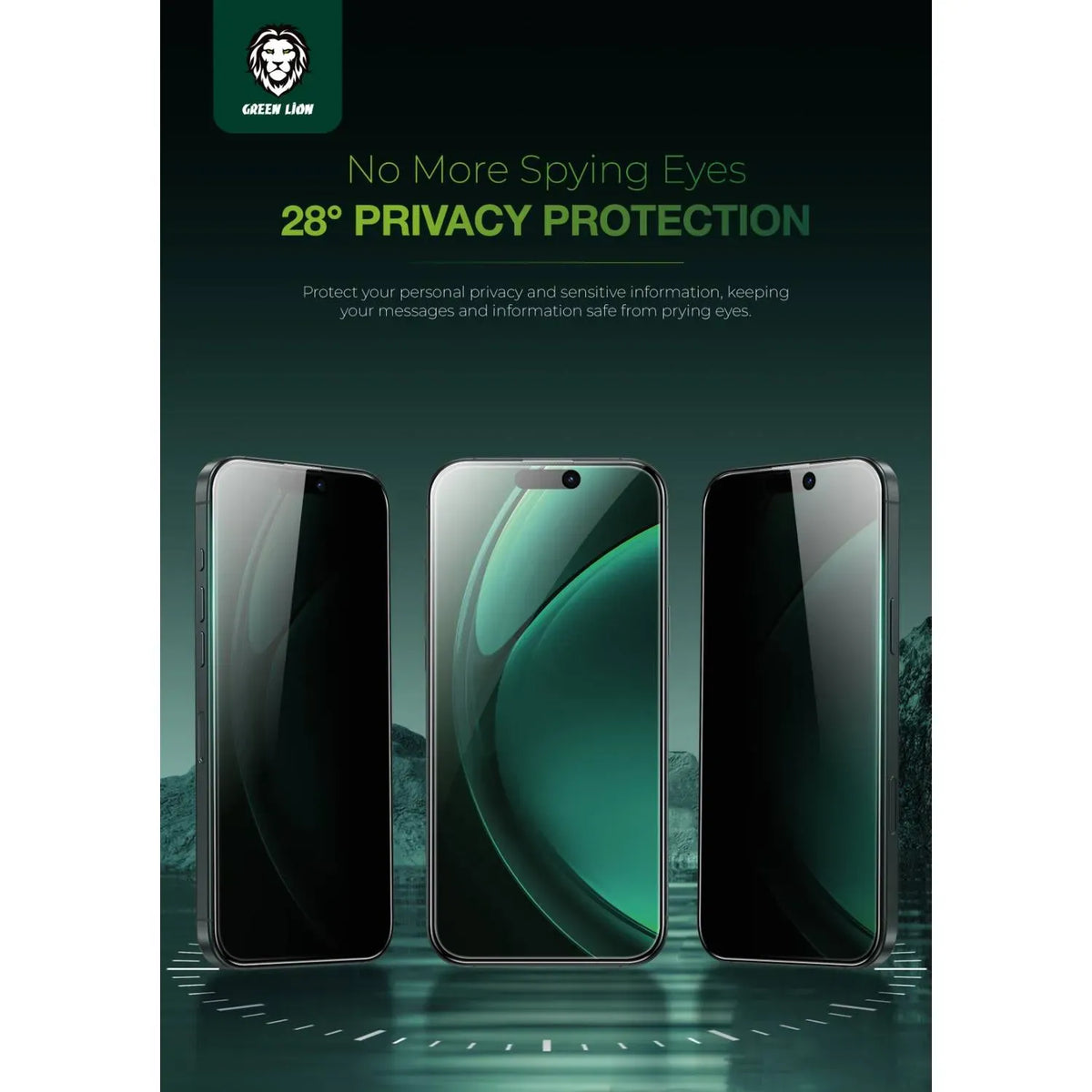 Green Lion 3 DSilicone Plus Screen Protector - Black Edge/Privacy – image 19