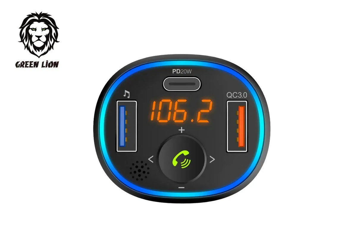 Green Lion Wireless Hands Free Car Kit with Built in Fm Transmitter Qc3 0 PD 20w 38w – image 2