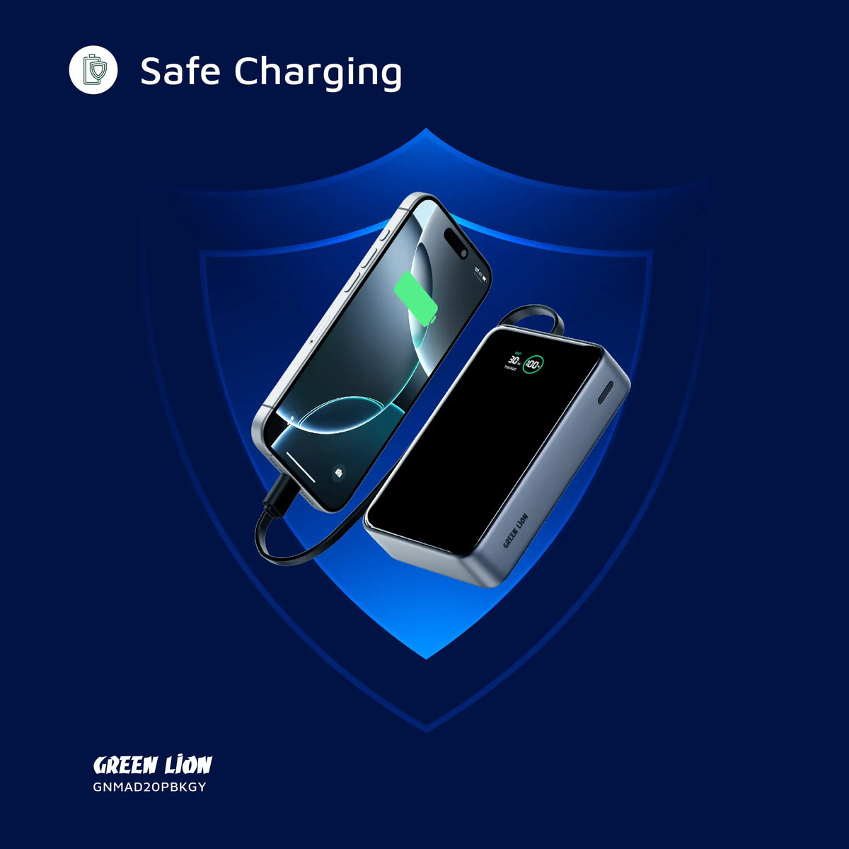 Green Lion Madrid 20 Power Bank 20000mAh PD 35w Gray – image 12