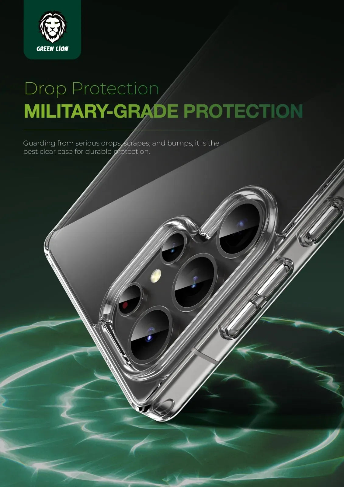 Green Lion Crystal Clear Case – image 9