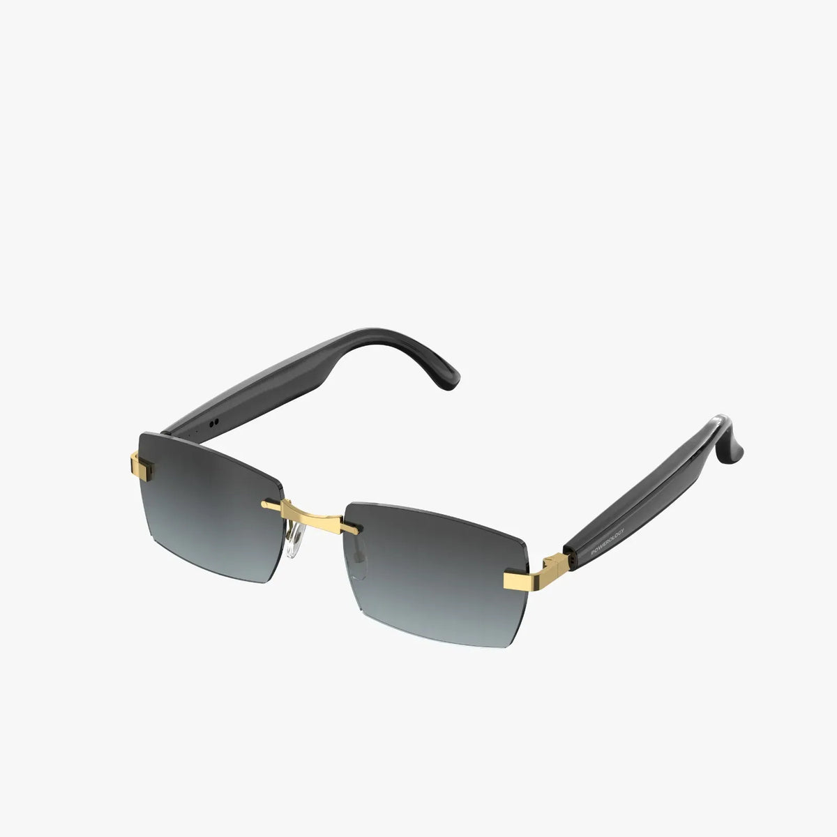 Powerology Cannes Smart Audio Sunglasses Gold Black – image 6