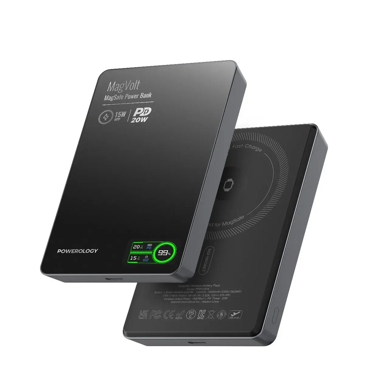 Powerology Mag Volt 10000 m Ah Magnetic Power Bank - Black – image 2