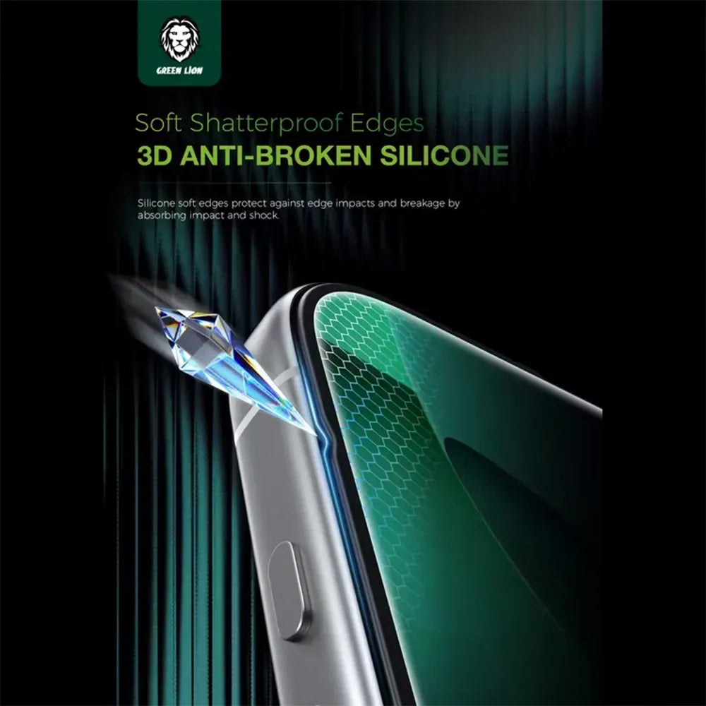 Green Lion 3 DSilicone Plus Screen Protector - Black Edge/Privacy – image 2
