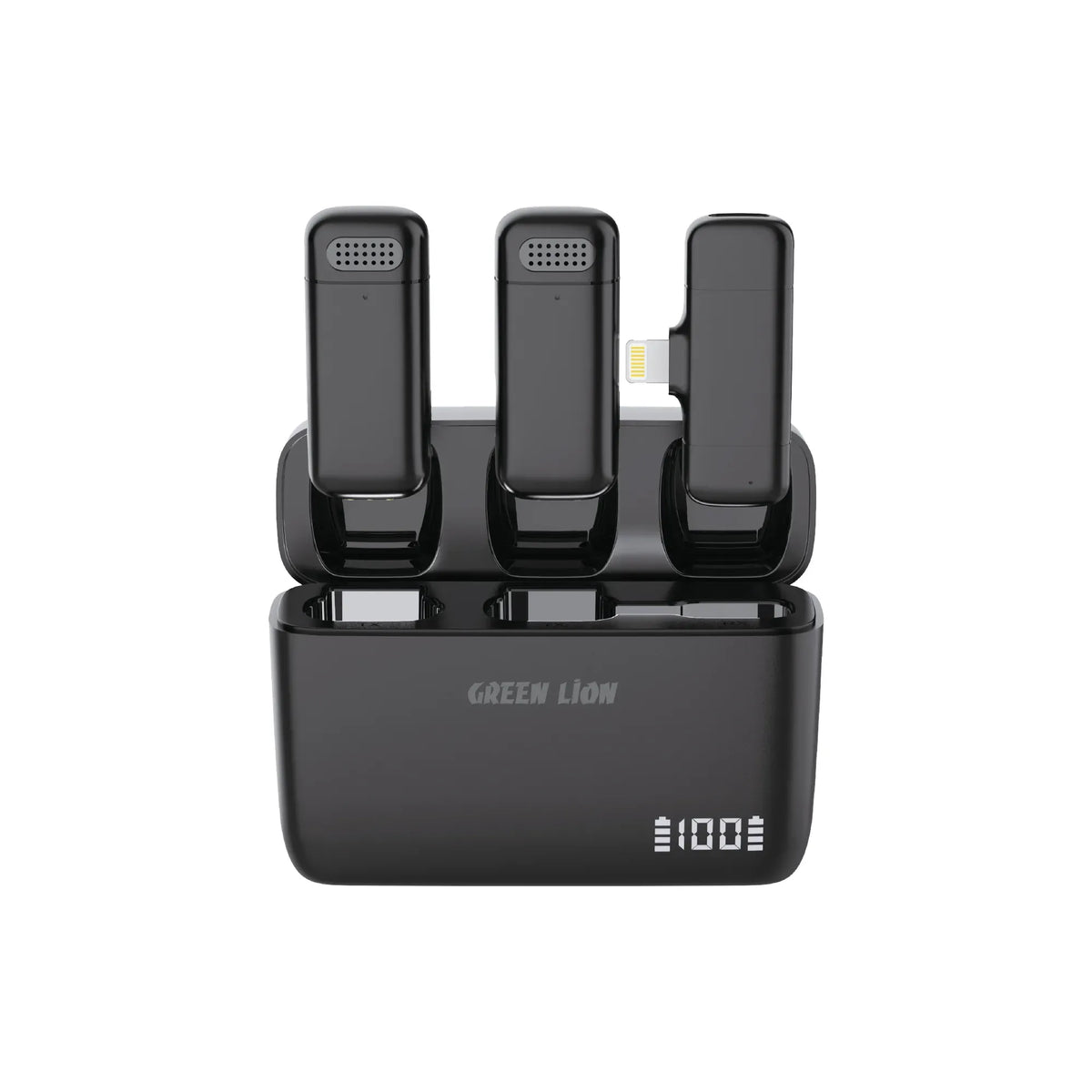 Green Lion Duo Cast Wireless Mic Lightening - Black