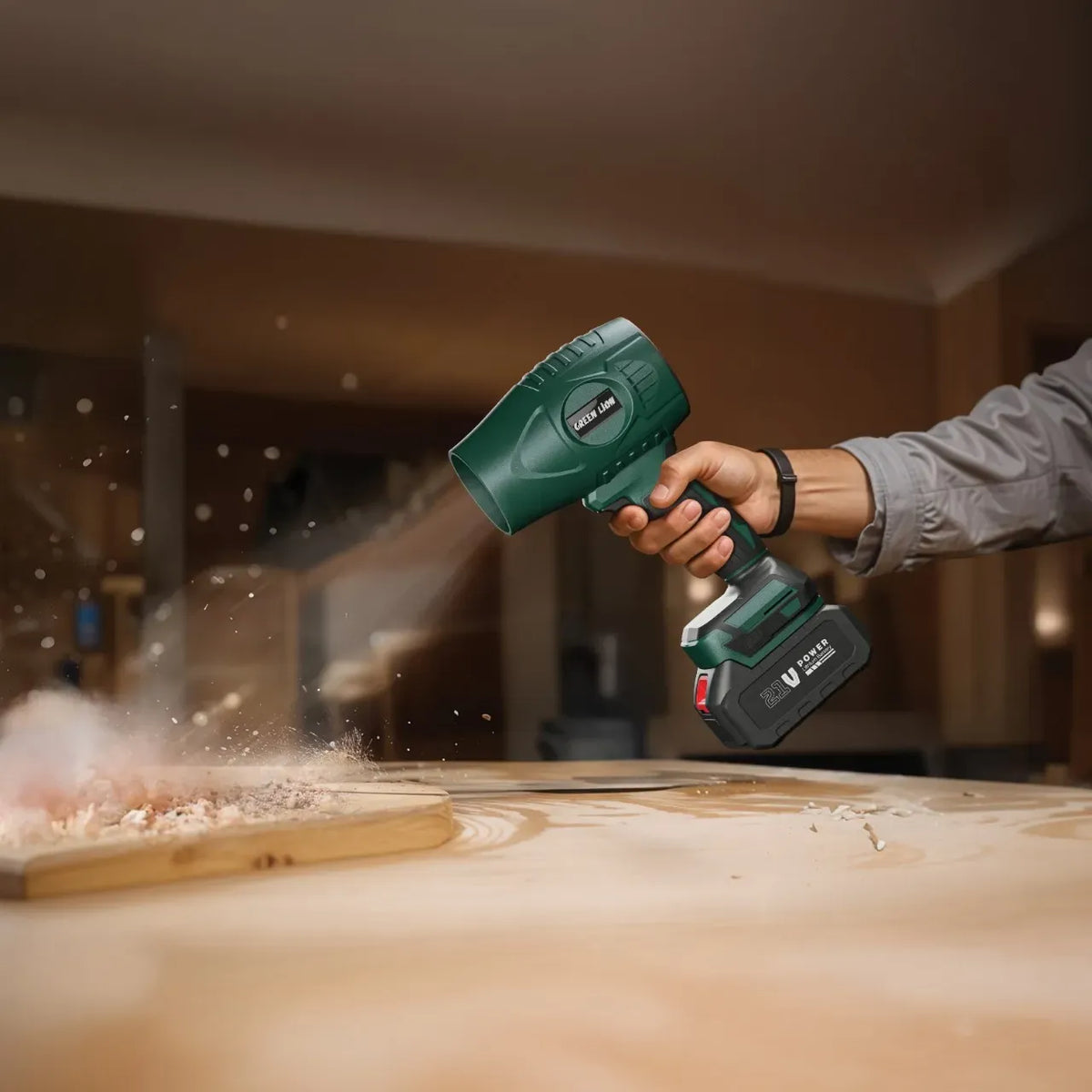 Green Lion Storm Jet Cordless Blower Green – image 3