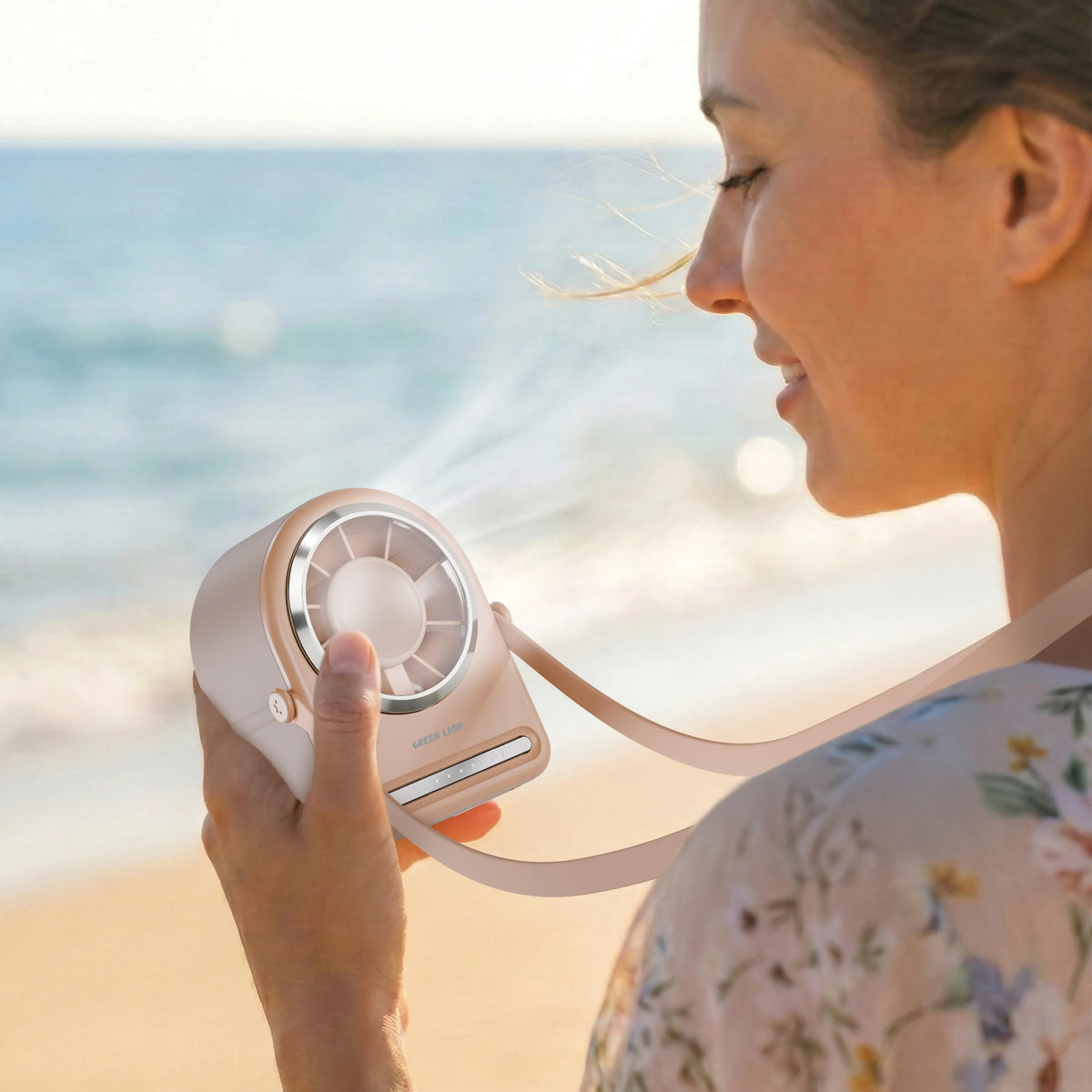 Green Lion Breeze Wear Portable Fan - Pink – image 2