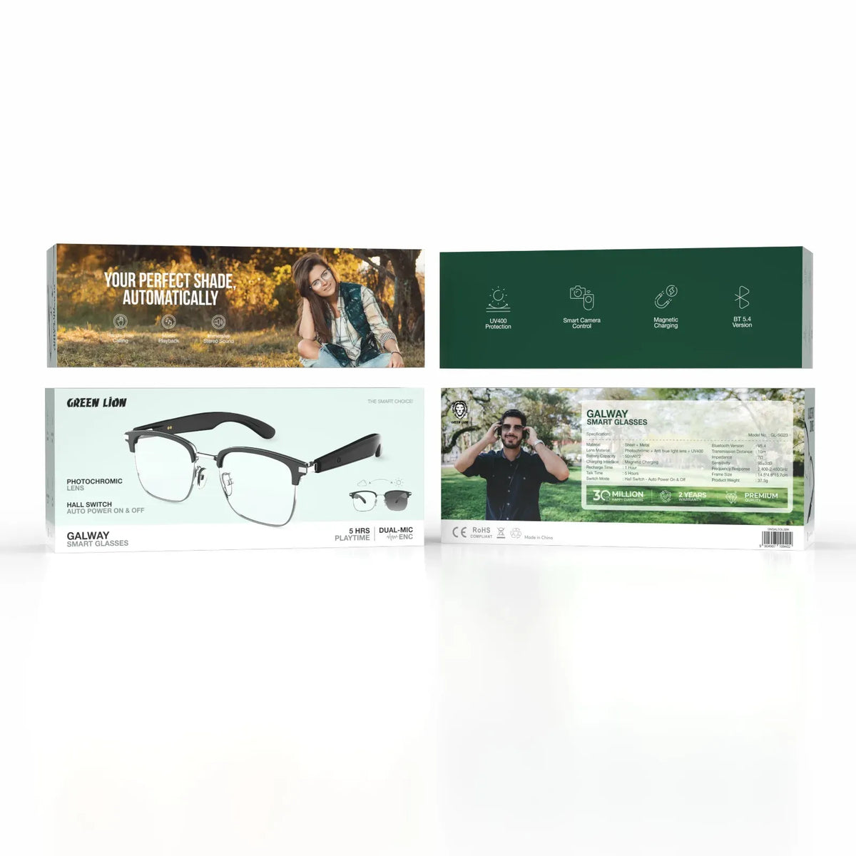 Green Lion Galway Smart Glasses Black – image 10