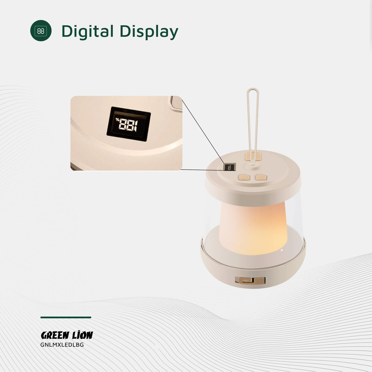Green Lion Lumex LED with Inbuilt LED Strip Light Beige – image 9