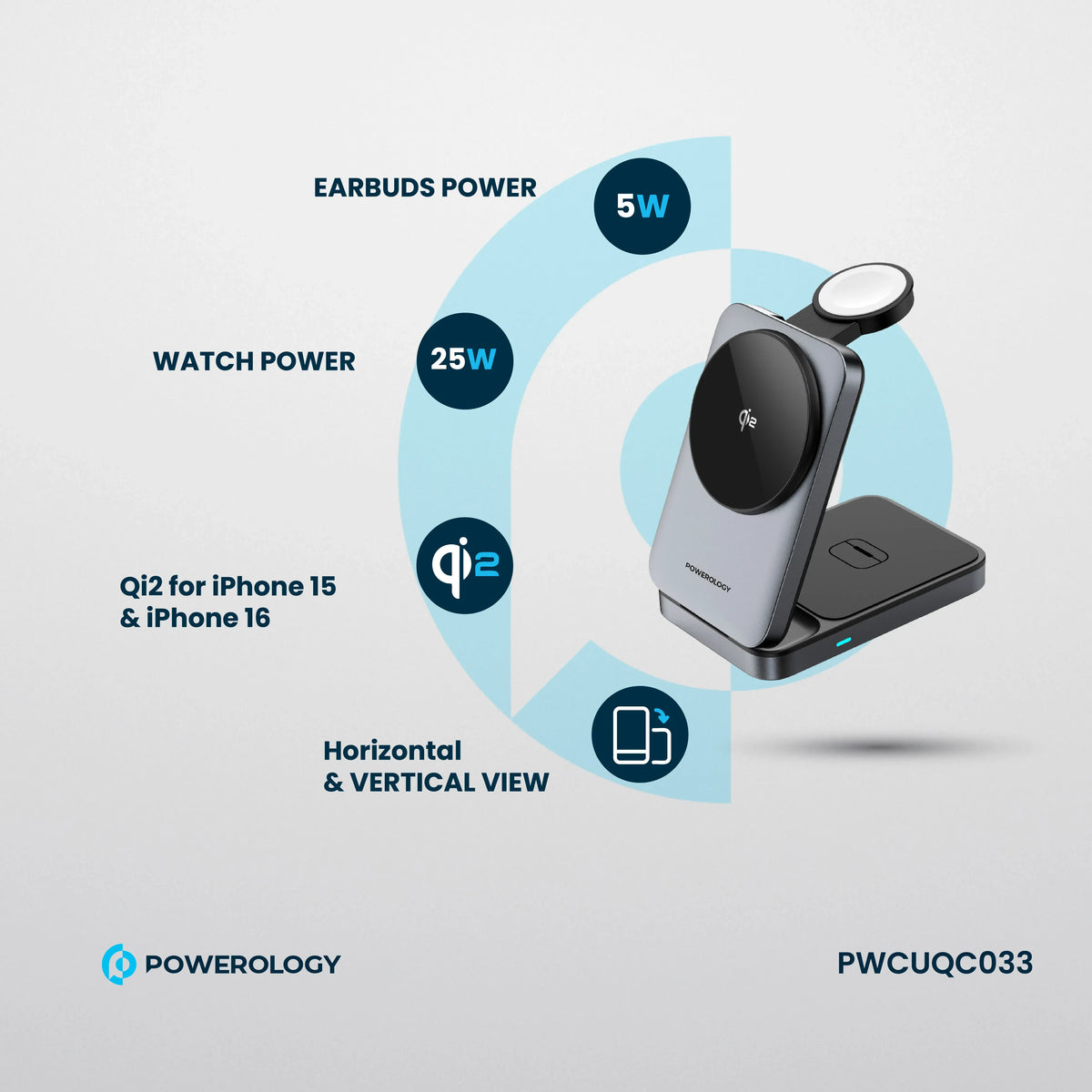 Powerology Qi2 Fast Charging Multi Device Hub Black – image 18
