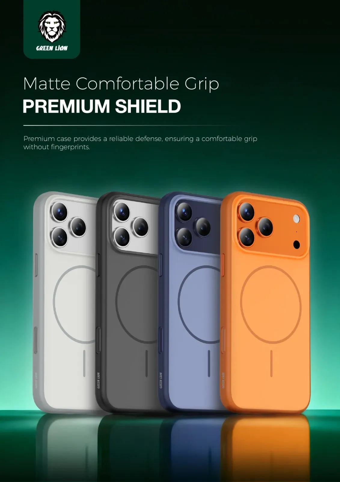 Green Lion Patric Mag Safe Premium Matte Finish Case - Black – image 3
