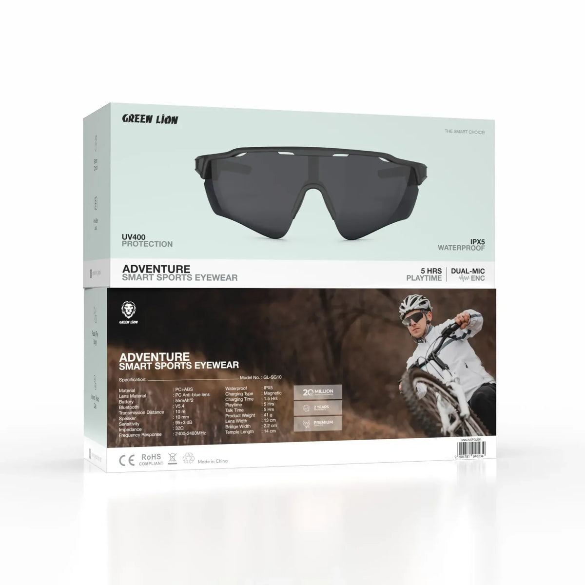 Green Lion Adventure Smart Sports Eyewear - Black – image 3