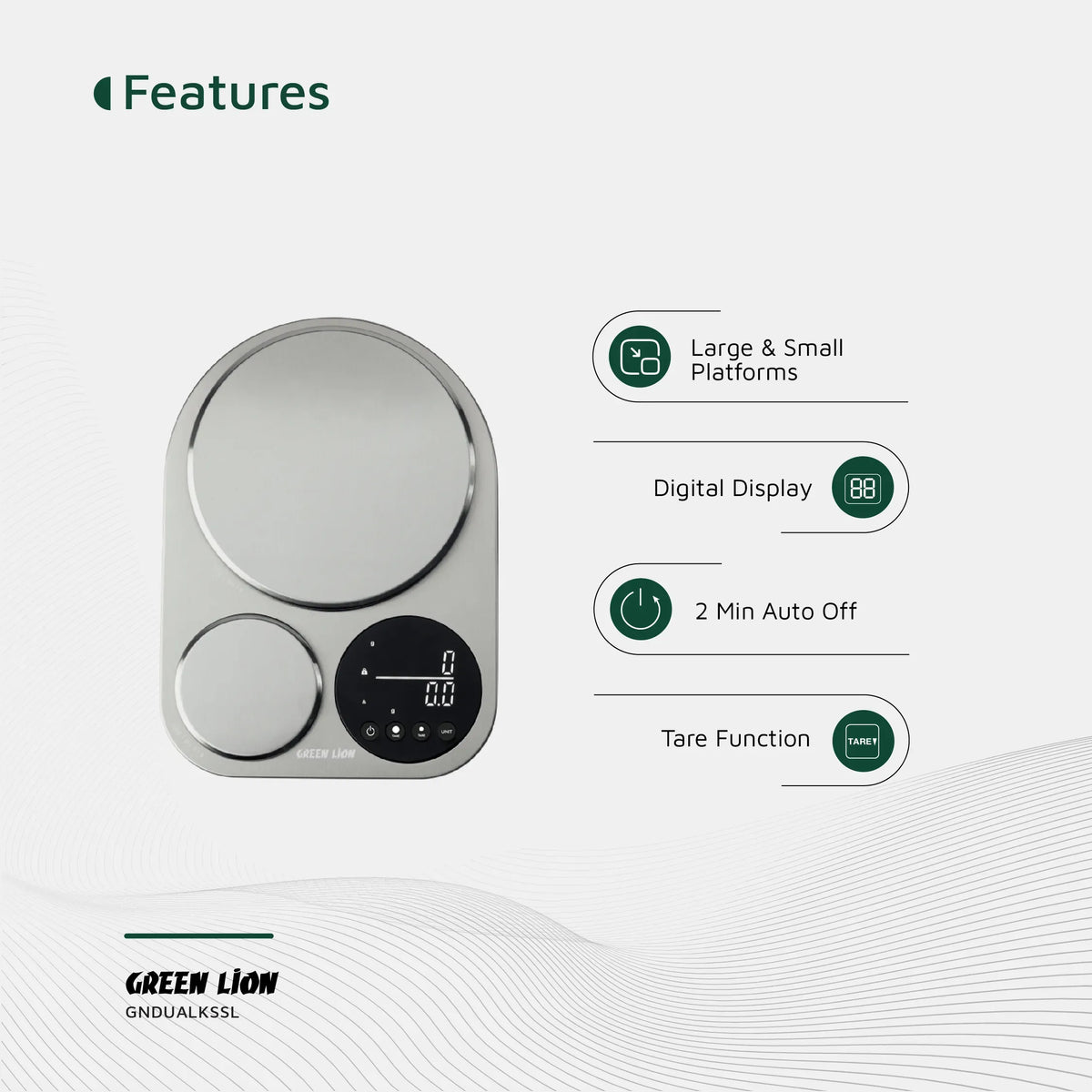 Green Lion Dual Kitchen Scale Silver – image 5
