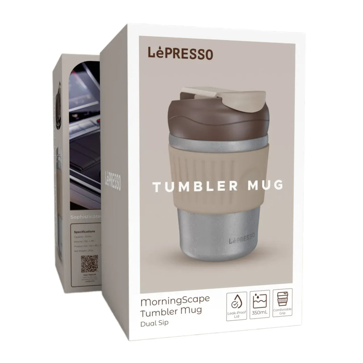 LePresso Tumbler Mug Dual Sip - Gray – image 4