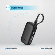 Powerology 5000 m Ah Power Bank - Black