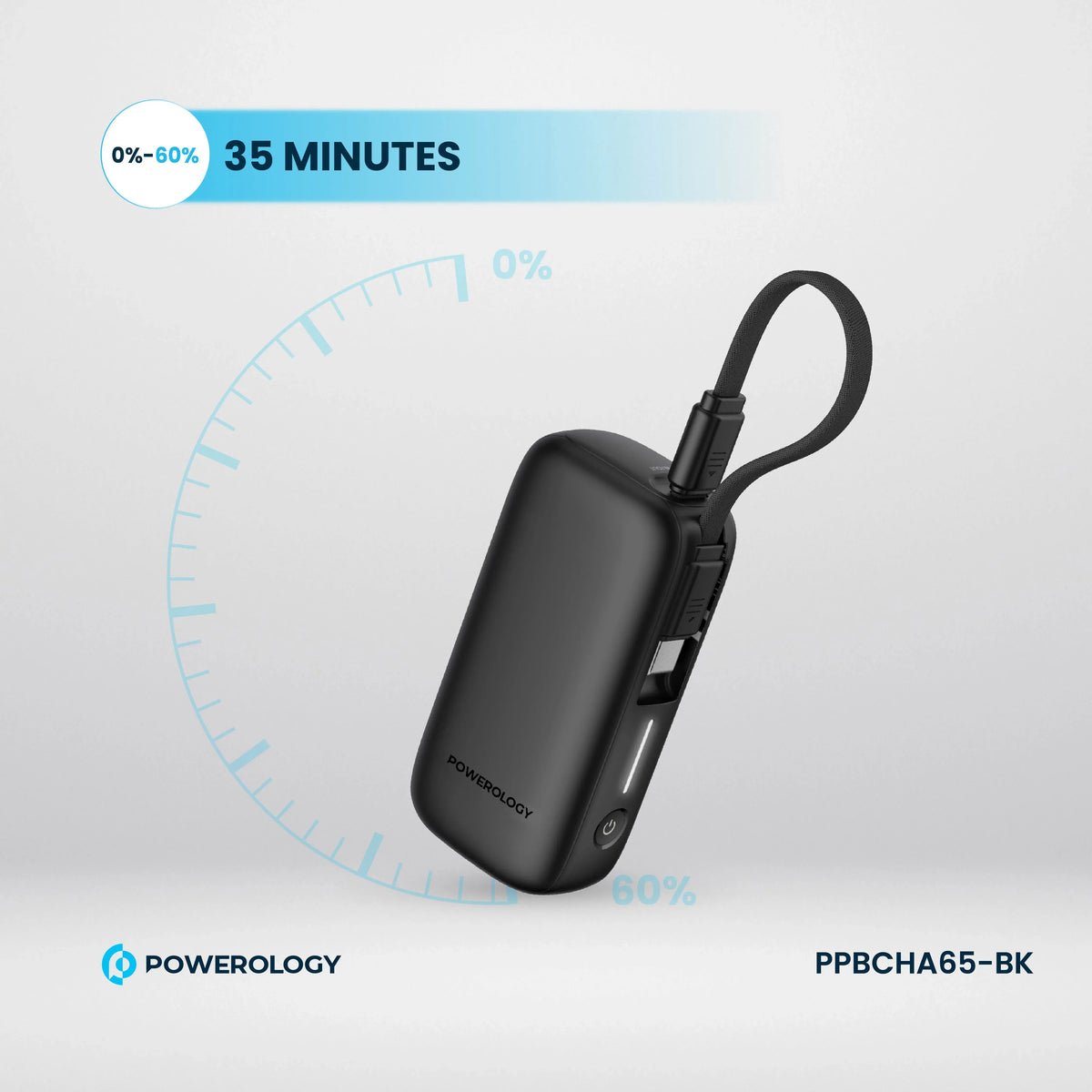 Powerology 5000 m Ah Power Bank - Black