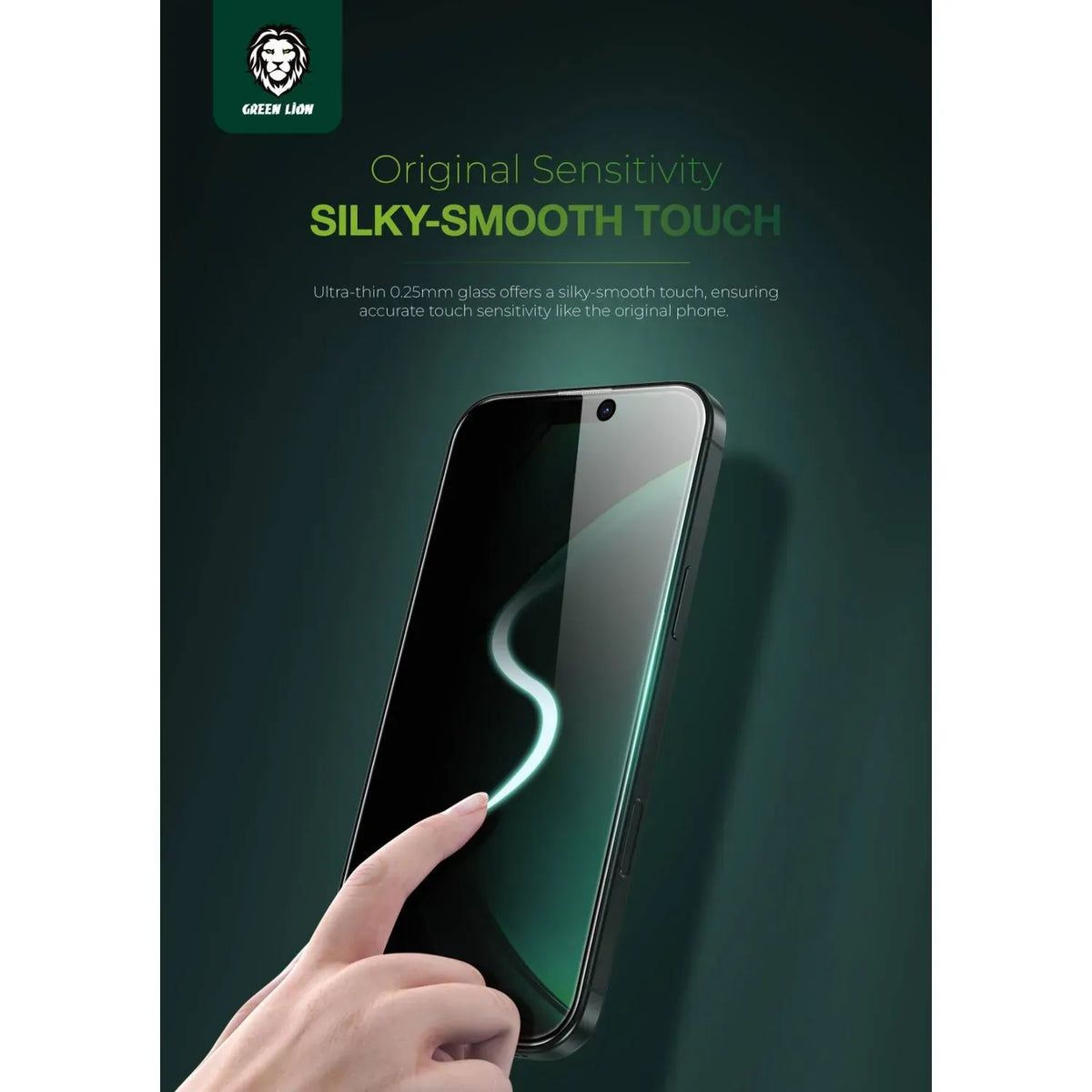 Green Lion 3 DSilicone Plus Screen Protector - Black Edge/Privacy – image 16