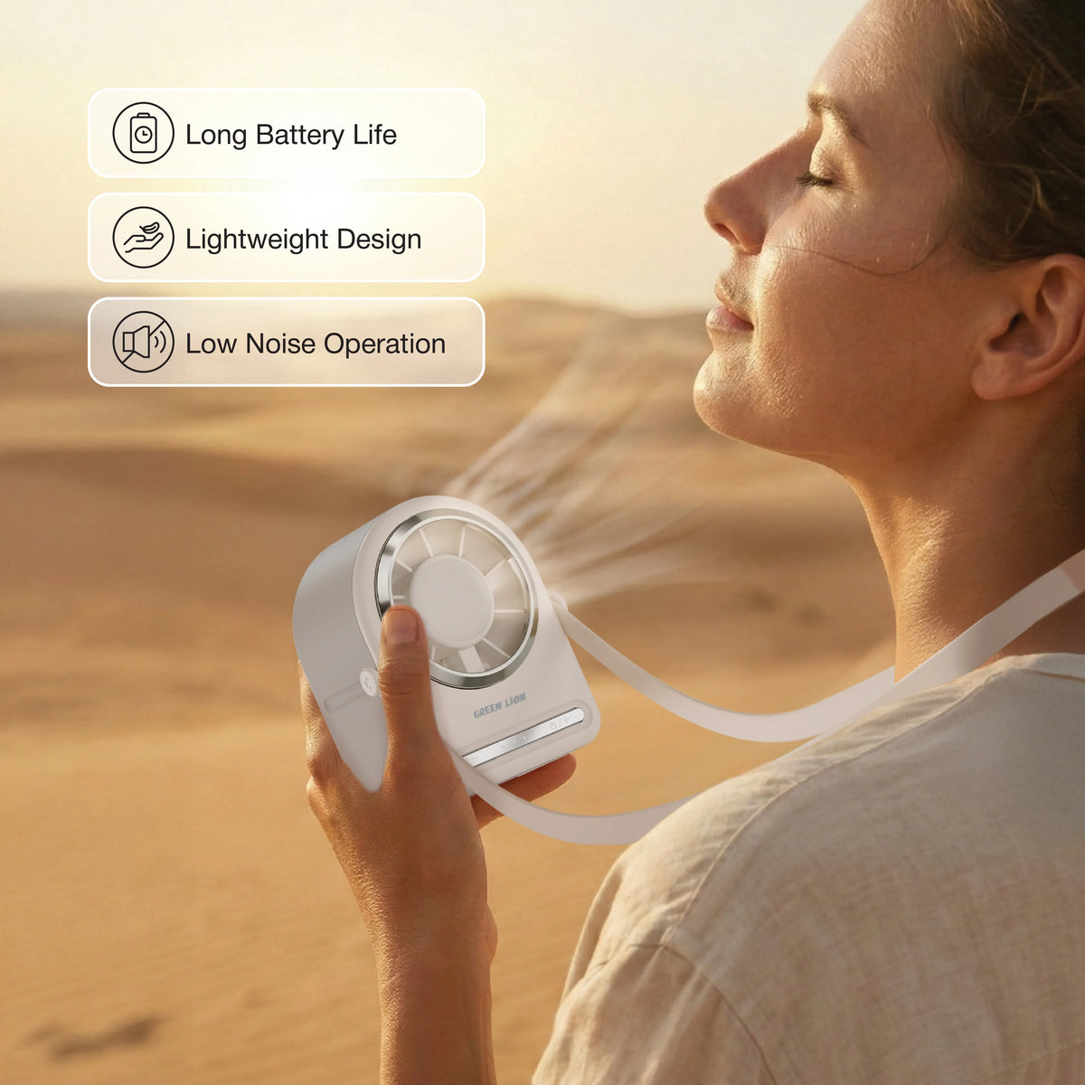 Green Lion Breeze Wear Portable Fan - Grey – image 4