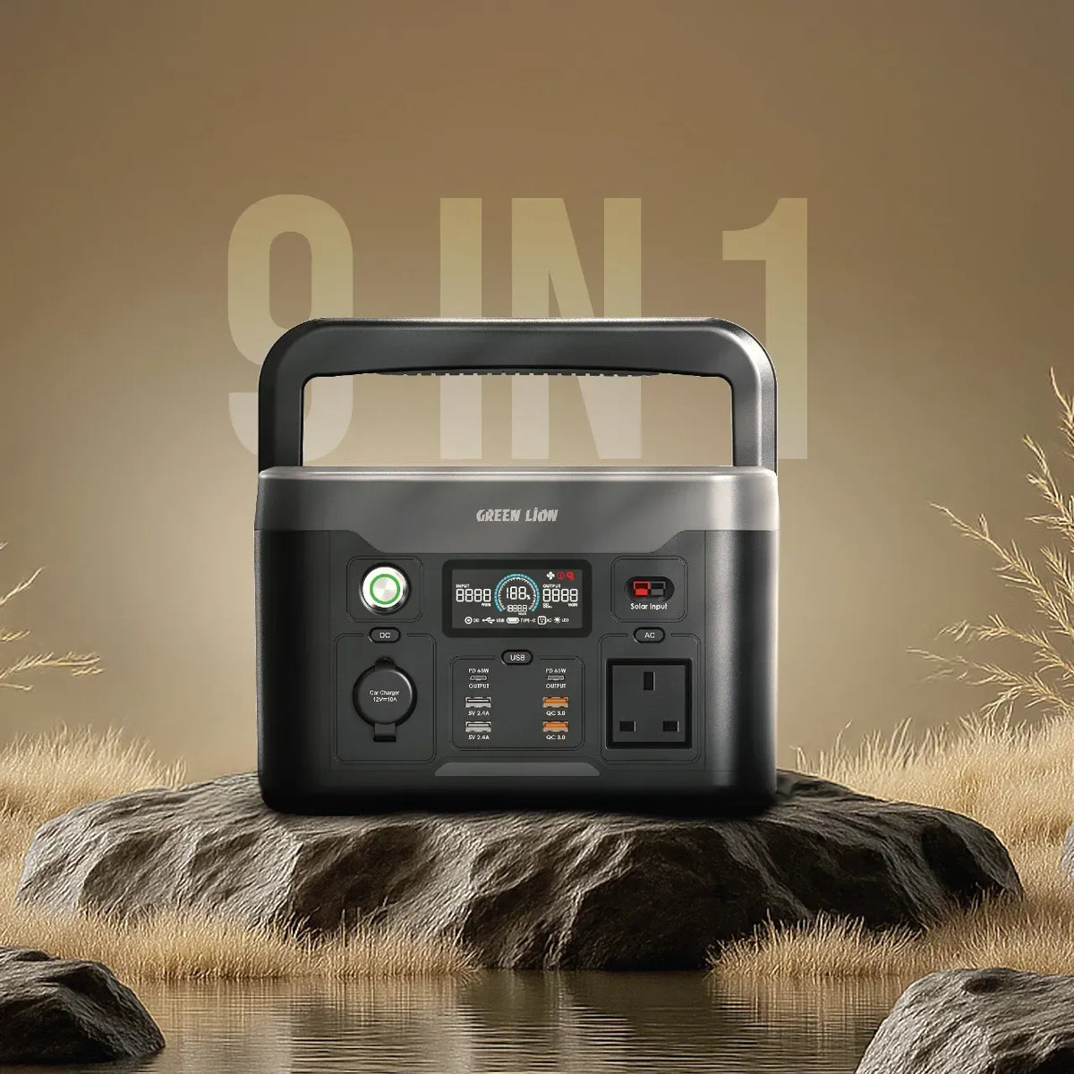 Green Lion PGX 600 Power Station-307.2 Wh 96000 m Ah 600 W(Li Fe PO 4)-Black – image 6