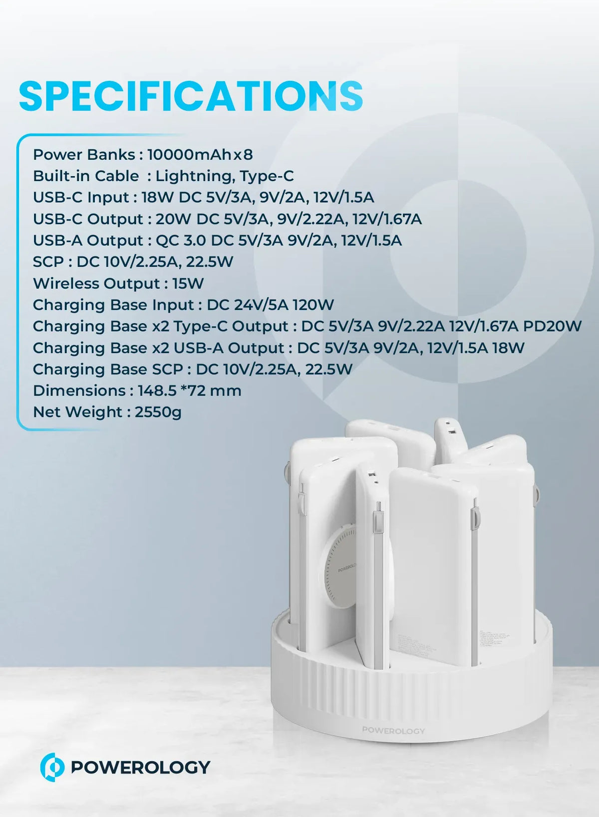Powerology *810000 m Ah Power Bank Terminal - White – image 6