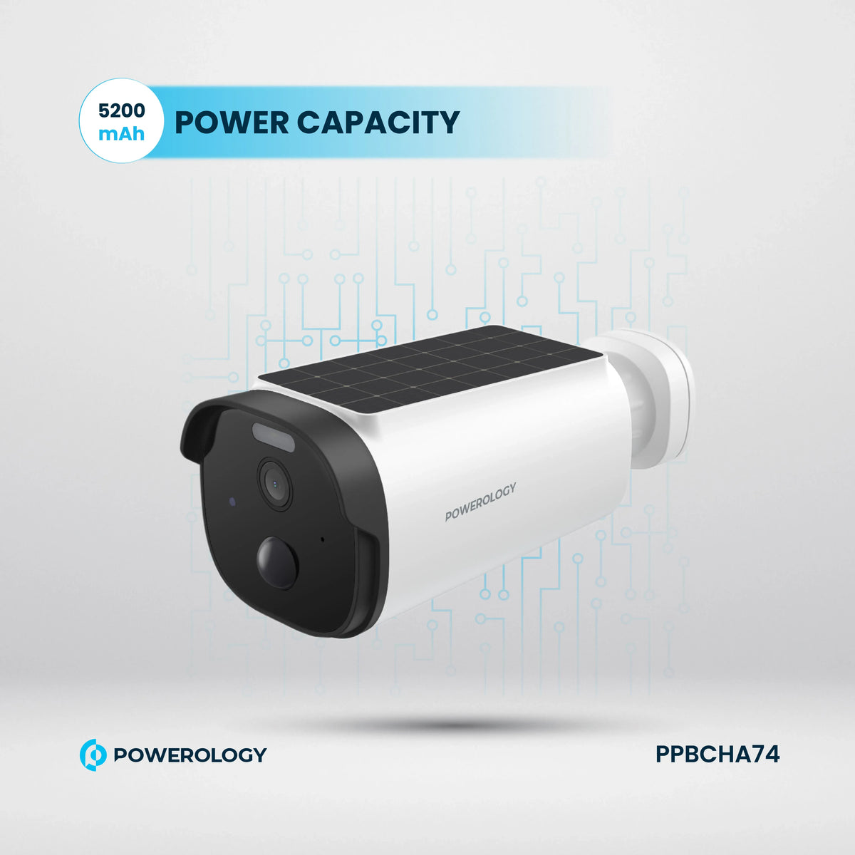 Powerology Built in Solar Outdoor Camera White – image 10