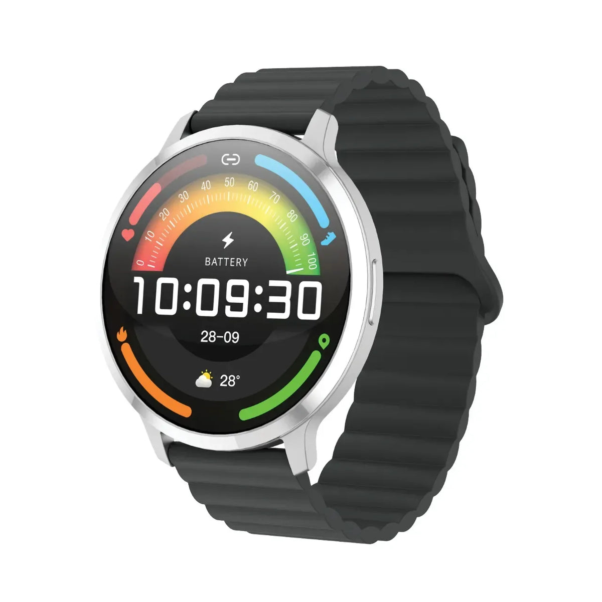 Powerology Aura Smart Watch 1.73" Display - Silver – image 3