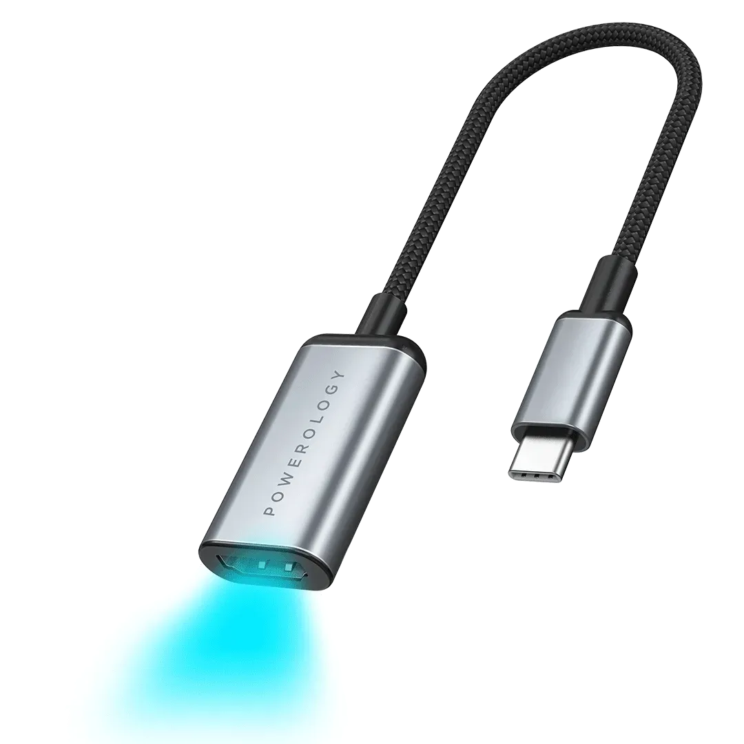 Powerology Braided Type C to Hdmi Cable 4k 60hz Gray – image 5