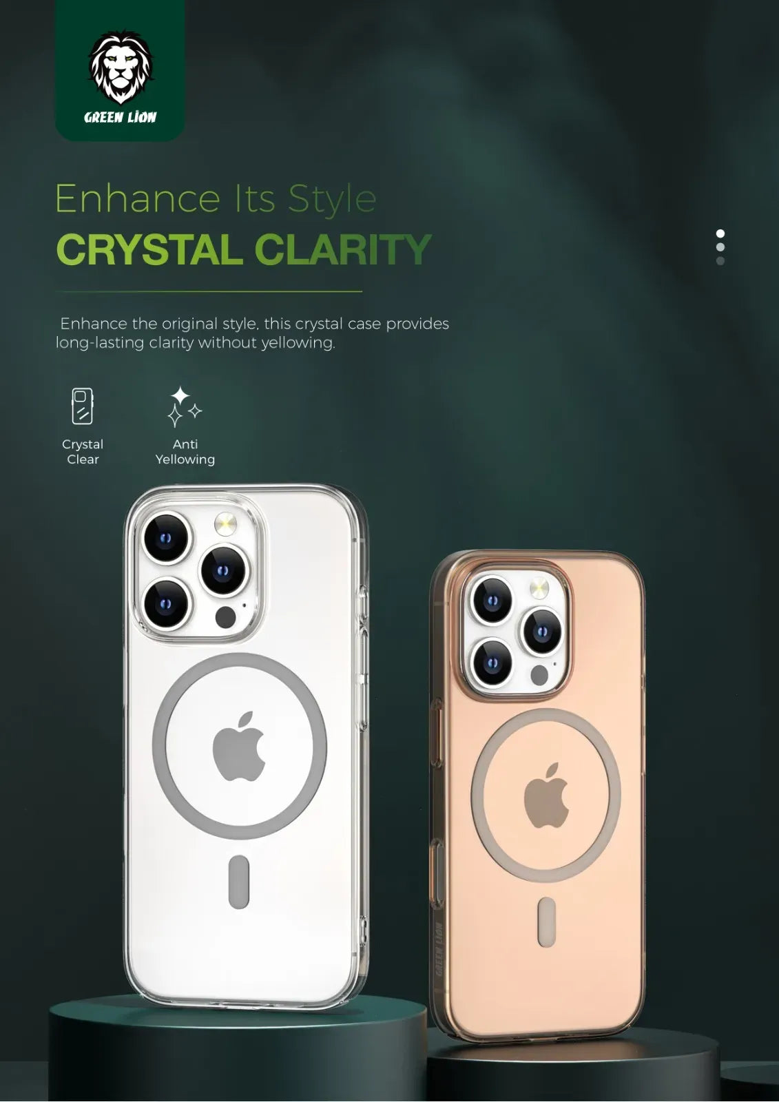 Green Lion Mag Safe Delgado Case - Clear – image 3