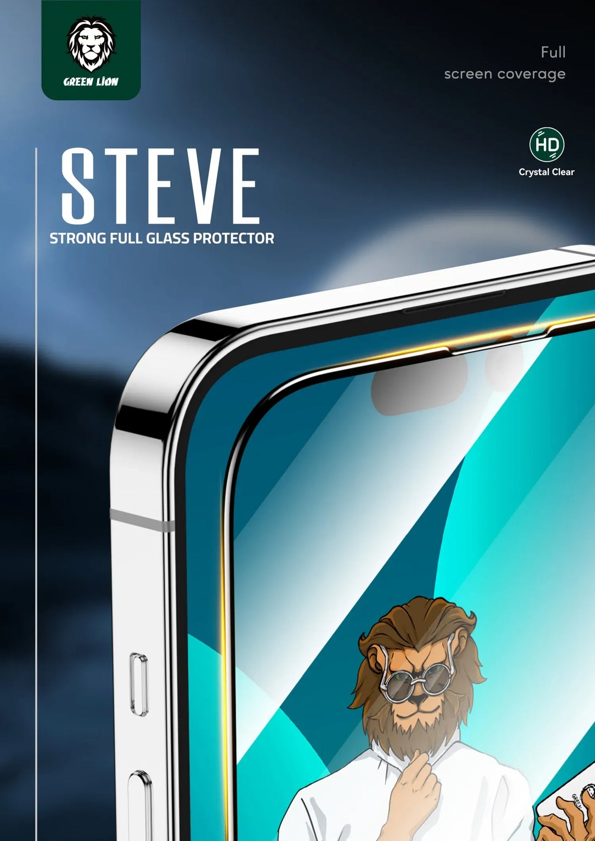 Green Lion 9 HSteve HD Screen Protector - Black Edge/Clear – image 5