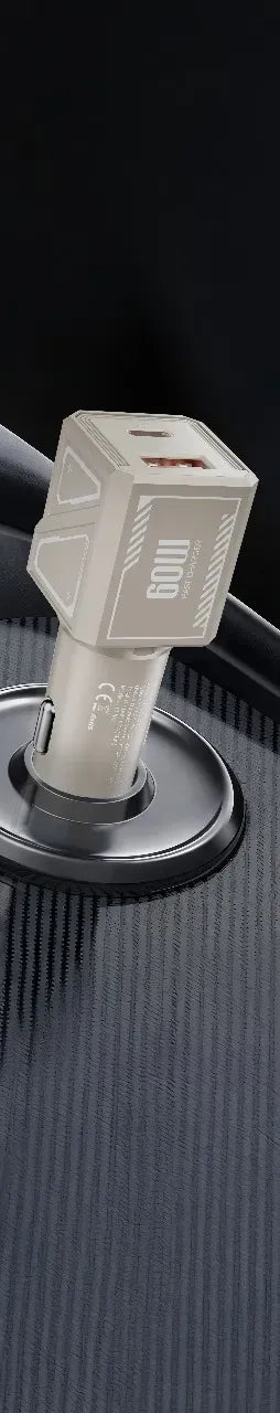 Green Lion Dual Volt Car Charger PD+QC 60 WCto C 1 m Cable - Titanium – image 10