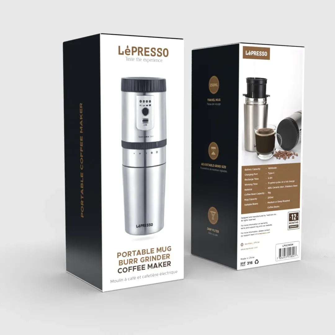 LePresso Portable Mug Burr Grinder Coffee Maker – image 7