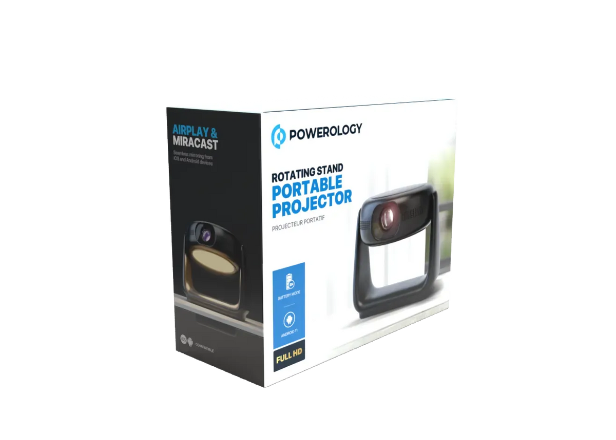 Powerology 300 Ansi Lumens Full HD Portable Projector with Built in Battery and LCD Light – image 14