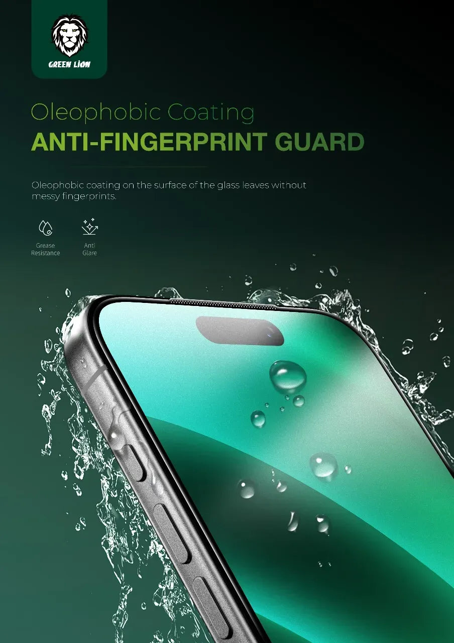 Green Lion 9 HSteve Matte AGGlass Protector - Black Edge/Clear