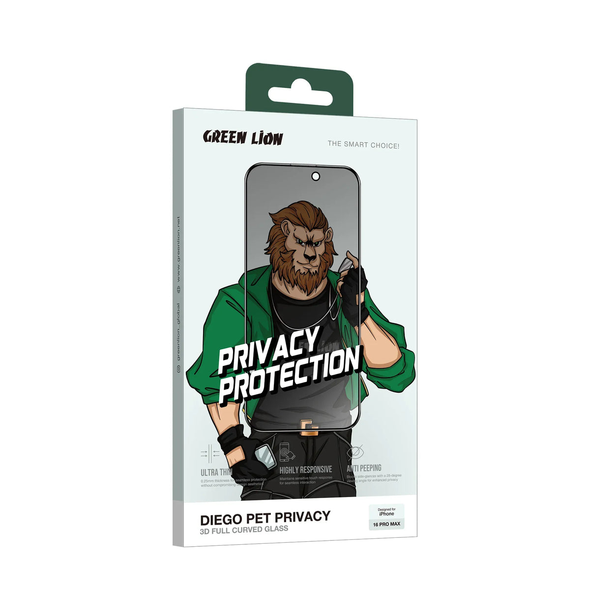 Green Lion Diego Pet Privacy Screen Protector - Black Edge/Privacy – image 5
