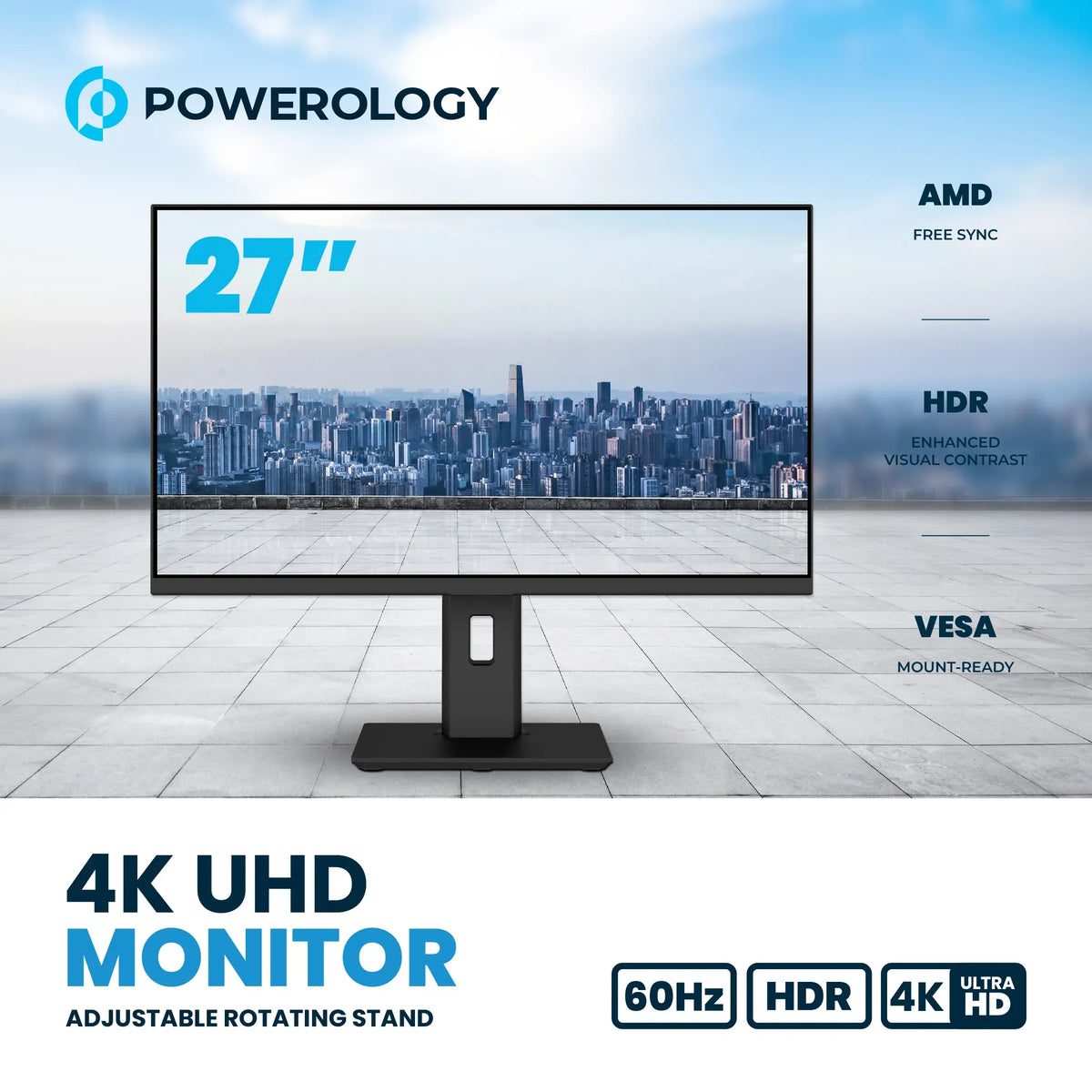 Powerology 27 4k Office Monitor with Rgb Light Black – image 16
