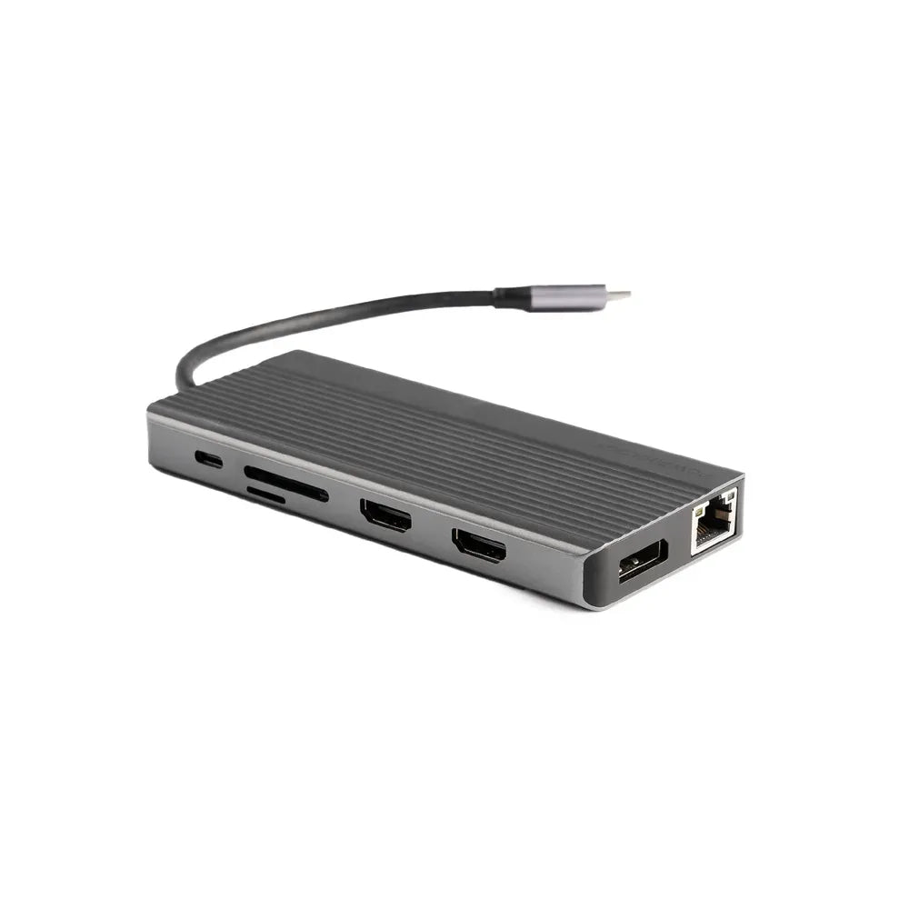 Powerology 13 in 1 Dual Hdmi Displayport USB C Hub Ethernet Gray – image 10