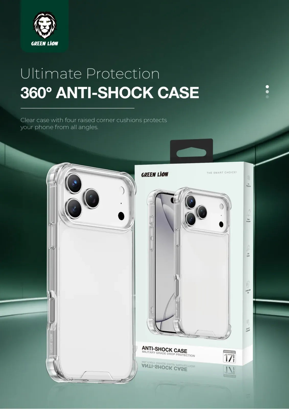 Green Lion Anti-Shock Case - Clear – image 7