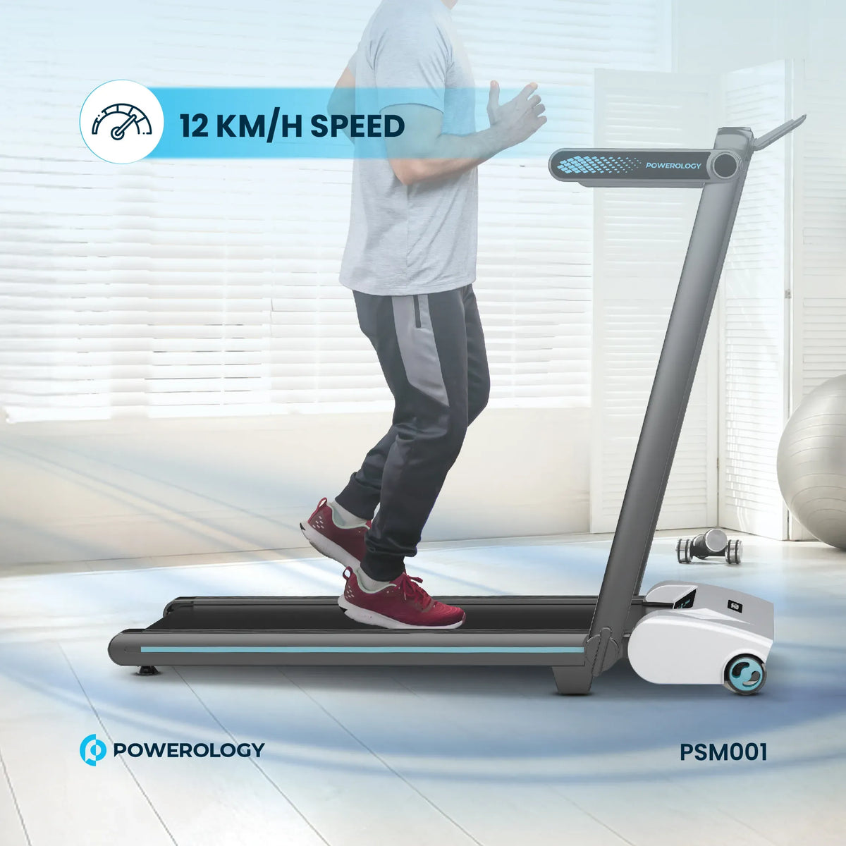 Powerology Incline Folding Treadmill Black – image 16