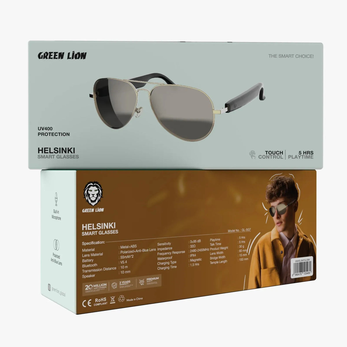 Green Lion Helsinki Smart Glasses Black – image 3