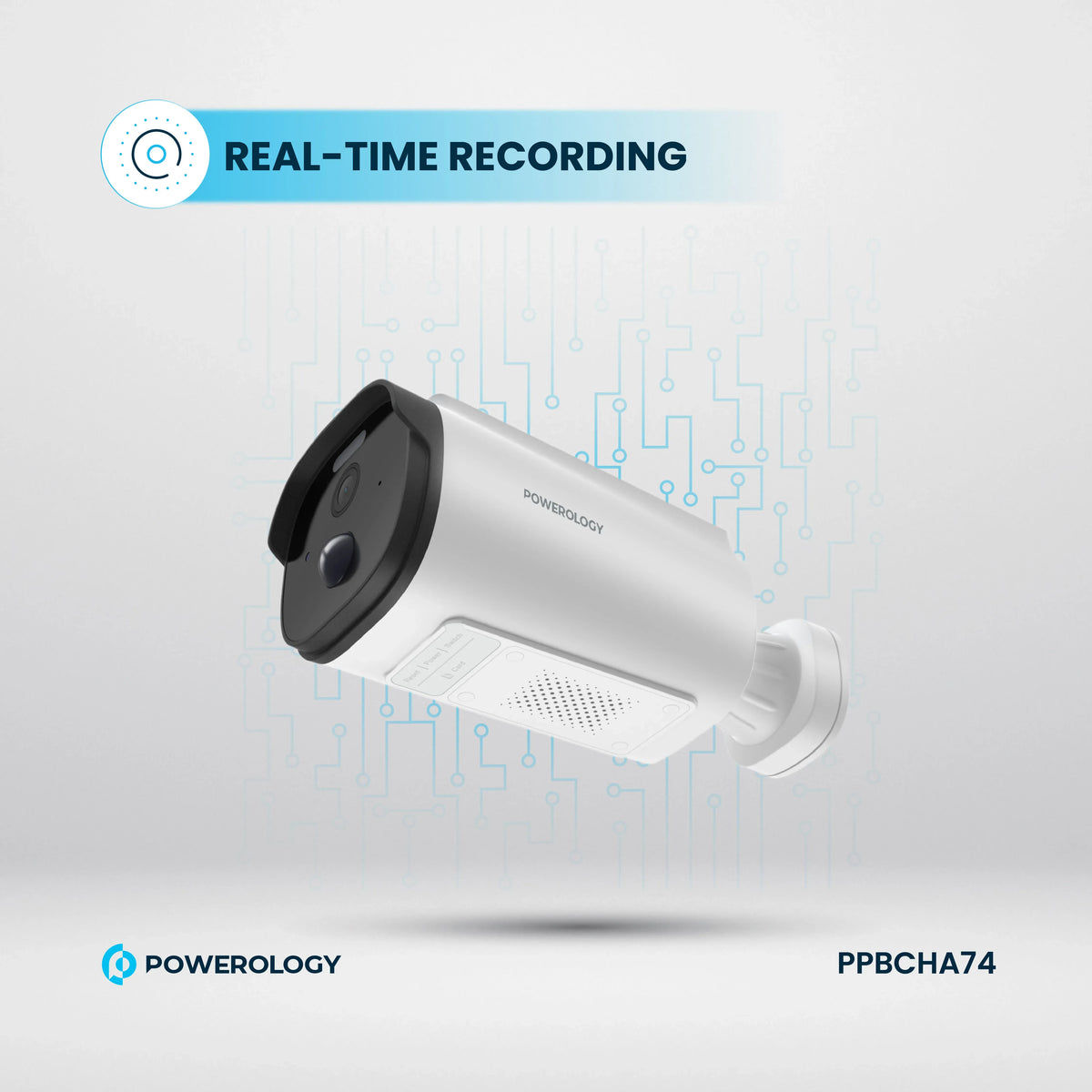 Powerology Built in Solar Outdoor Camera White – image 9