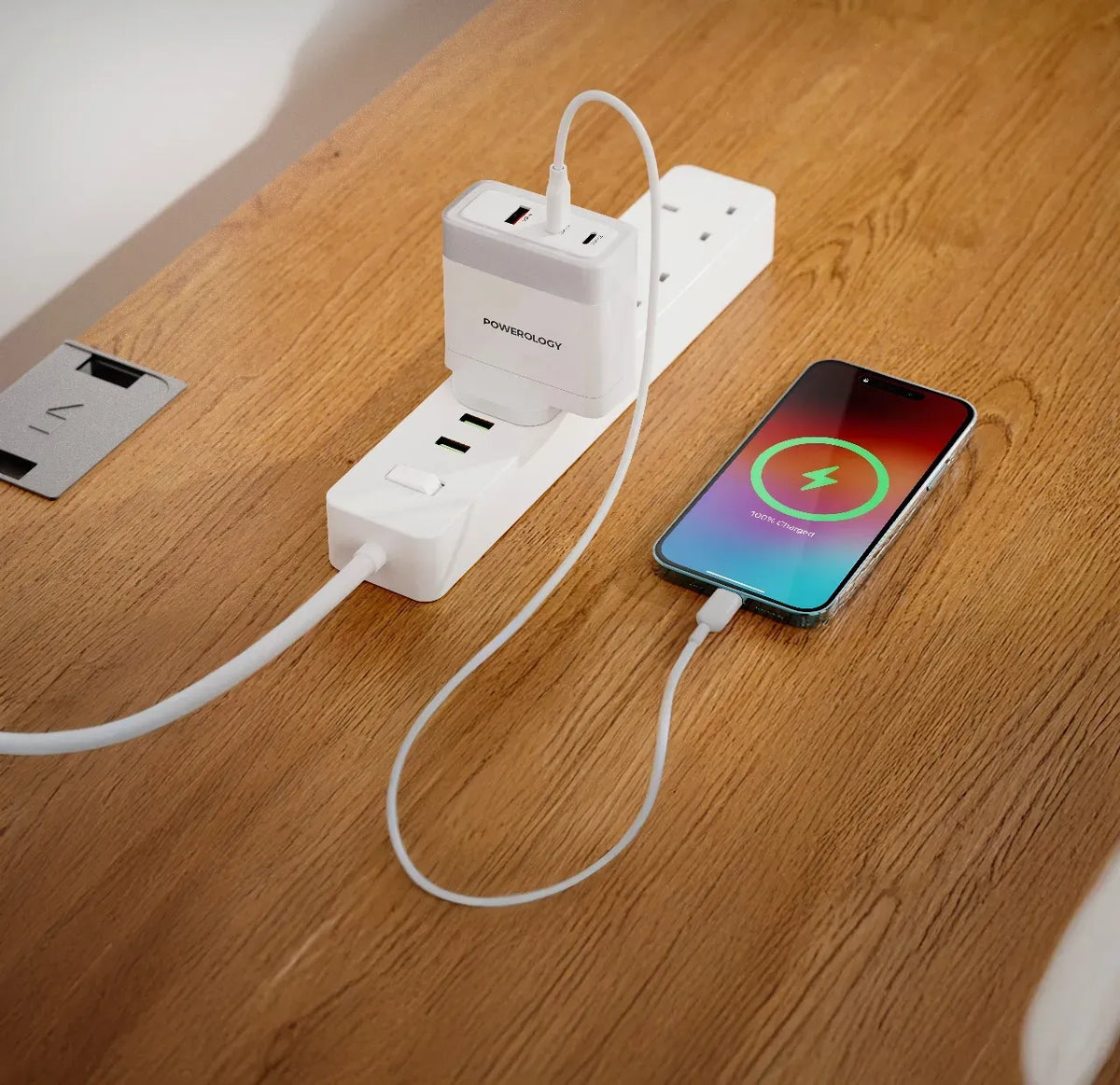 Powerology Lunex Series Fast Charging Adapter PD 100w White – image 7