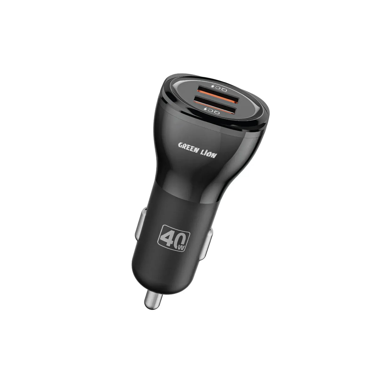 Green Lion Dual QC 3.0 Car Charger 40 W(QC 20 W*2) - Black