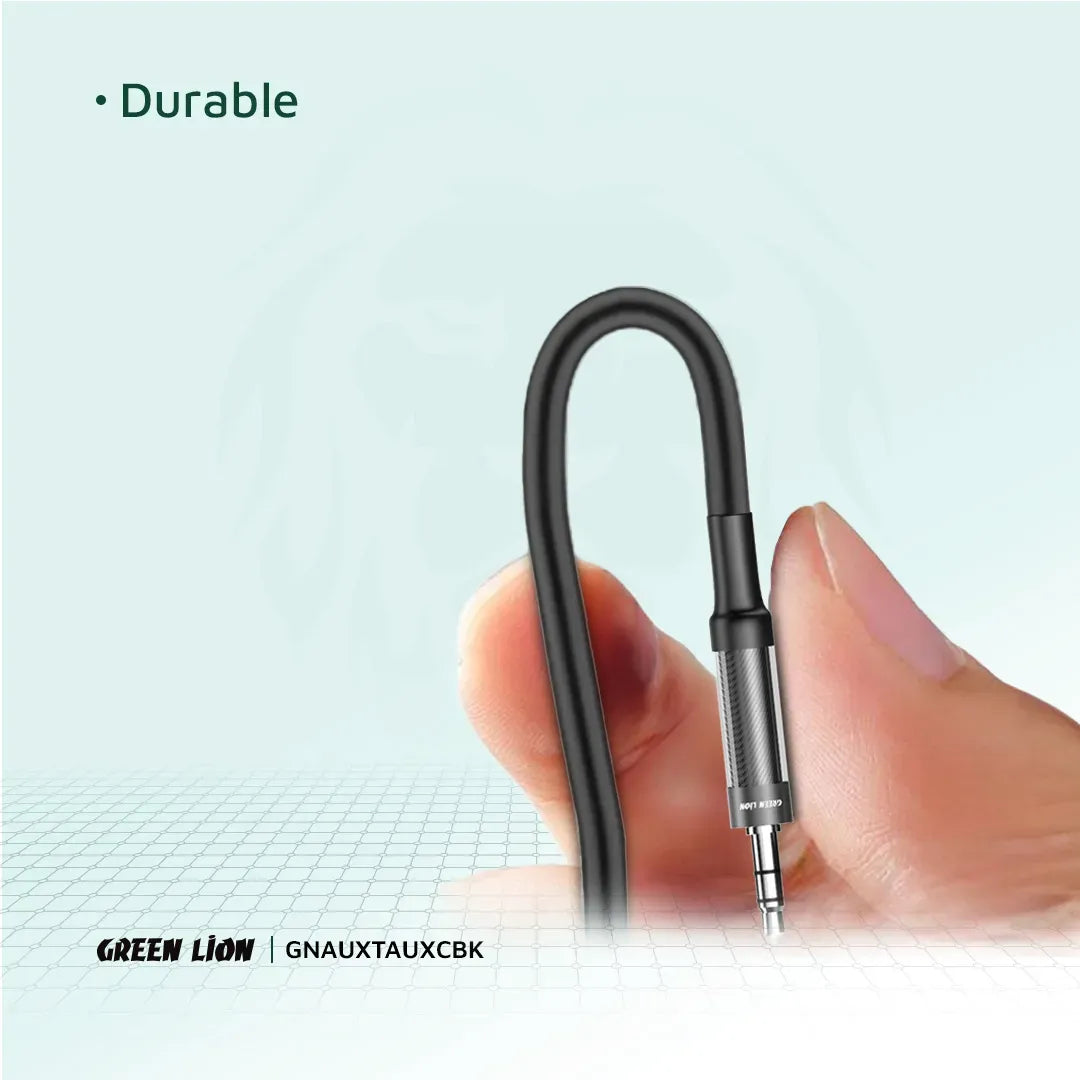 Green Lion Aux to Aux Braided Cable 1m Black – image 8