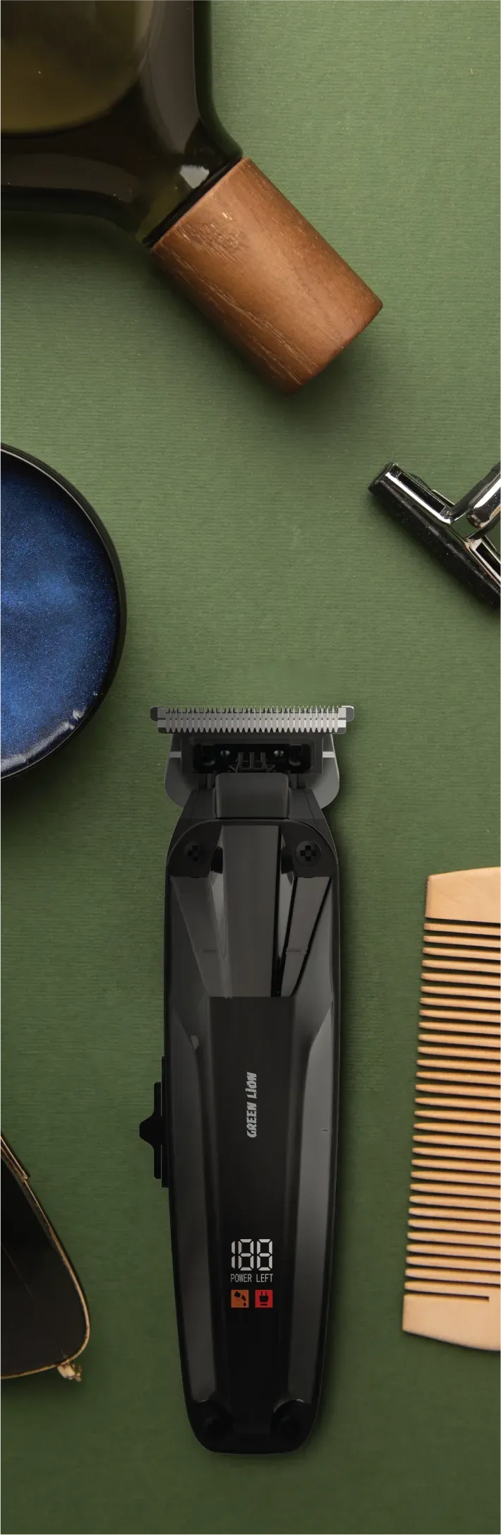 Green Lion Clip Master Professional Hair Clipper Black – image 6